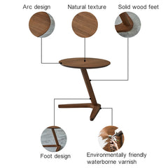 ZH63379 Nordic Wood Multi-functional Small Apartment Creative Round Side Table, HC5518A, HC5518B