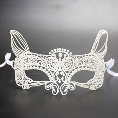 Halloween Masquerade Party Dance Sexy Lady Lace Cat King Mask, Cat King