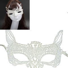 Halloween Masquerade Party Dance Sexy Lady Lace Cat King Mask, Cat King