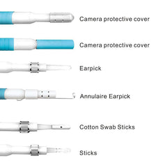 i95 3 in 1 USB Ear Scope Inspection HD 0.3MP Camera Visual Ear Spoon for OTG Android Phones & PC & MacBook, 1.75m Length Cable, 3 in 1 White 0.3MP