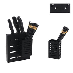 Stainless Steel Wall-mounted Kitchen Rack Hanging Kinfe Chopsticks Canister Holder, Kinfe Chopsticks Canister Holder