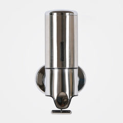 Hotel Shower Manual Dispenser Wall Mounted Washing Liquid Shampoo Soap Bottle, Capacity: 500ml, 500ml/Stainless Steel