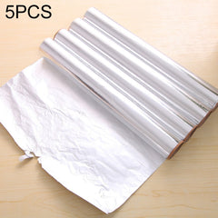 5 PCS 5m Bakest Aluminum Tin Foil Paper Barbecue Paper, 5 PCS Barbecue Paper