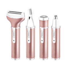 4 In 1 USB Rechargeable Vibrissa Eyebrows Trimmer Body Hair Denuding Machine Set with USB Cable, 4 In 1