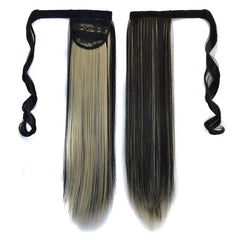 1BH613# Invisible Seamless Bandage-style Wig Long Straight Hair Wig Ponytail, 1BH613#