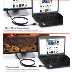 1m HDMI 2.0 (4K) 30AWG High Speed 18Gbps Gold Plated Connectors HDMI Male to HDMI Male Flat Cable, Length: 1m