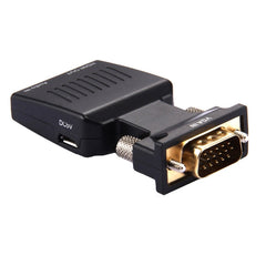 HD 1080P VGA to HDMI + Audio Video Output Converter Adapter for HDTV Monitor Projector, VGA to HDMI+Audio