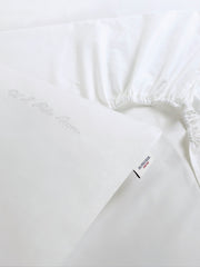 Pure Cotton Sheet & Pillowcase Set in Bright White