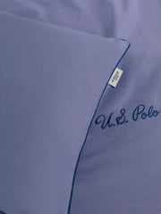 Pure Cotton Piped Duvet Set Dusk