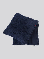 Premium Terrazzo Jacquard 2-Cushion Set in Navy Iris
