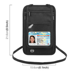 HAWEEL Neck Passport Wallet Bag Document Organizer Credit Cards Case Bag, Neck Pouch