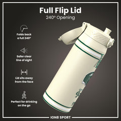 NFL x ION8 Insulated Steel Water Bottle, NFL Jets, 750ml (24oz)
