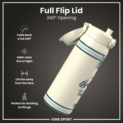 NFL x ION8 Insulated Steel Water Bottle, NFL Eagles, 750ml (24oz)
