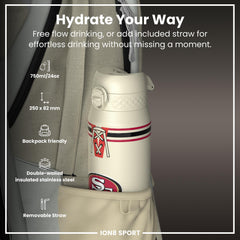 NFL x ION8 Insulated Steel Water Bottle, NFL 49ers, 750ml (24oz)