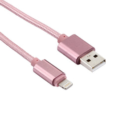 1m Woven Style Metal Head 84 Cores 8 Pin to USB 2.0 Data / Charger Cable
