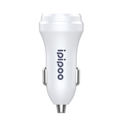 ipipoo XP-1 Dual USB Car Fast Charging Charger with Android Line, XP-1 (White)