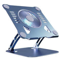 R-JUST HZ22 Dual-purpose Desktop Fan Aluminum Alloy Laptop Bracket with Light, HZ22 (Tarnish), HZ22 (Silver)