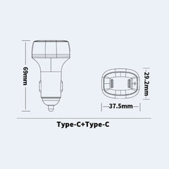 ACC-580 Dual Ports PD 60W Fast Charging Car Charger