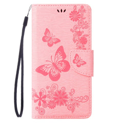 For iPhone 8 & 7 Pressed Flowers Butterfly Pattern Horizontal Flip Leather Case with Holder & Card Slots & Wallet