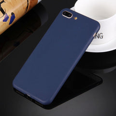 For iPhone 8 Plus & 7 Plus Solid Color TPU Protective Case Without Round Hole