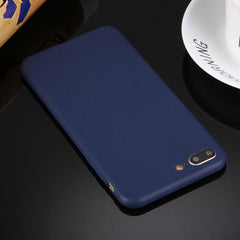 For iPhone 8 Plus & 7 Plus Solid Color TPU Protective Case Without Round Hole