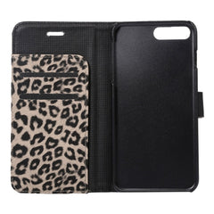 For iPhone 8 Plus & 7 Plus Leopard Texture Horizontal Flip Leather Case with Holder & Card Slots & Wallet, For 8P & 7P