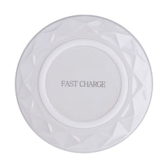 DC5V Input Diamond Qi Standard Fast Charging Wireless Charger, Cable Length: 1m, DC5V, DC5V Black