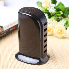 853L 30W 6 Ports USB Fast Charging Dock Smart Charger AC100-240V