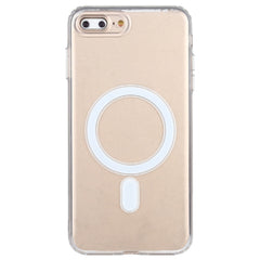 For iPhone 7 Plus / 8 Plus Magsafe Case Simple Magnetic Ring All-inclusive Clear Crystal Acrylic PC +TPU Shockproof Case, For iPhone 7 Plus