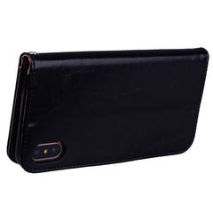 For iPhone XS Max Business Style Oil Wax Texture Horizontal Flip Leather Case with Holder & Card Slots & Wallet, For iPhone XS Max