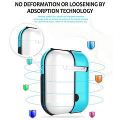 Varnished PC Bluetooth Earphones Case Anti-lost Storage Bag for Apple AirPods 1/2