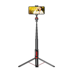 Aluminum Alloy Mobile Phone Bluetooth Selfie Stick Live Floor Tripod Bracket, Height: 1.8m, Height: 1.8m