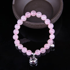 Fashion Jewelry Accessory Garnet Beads Bracelet, White Jade, Pink Crystal & Cat, Pink Crystal & Elephant & Fish, Red Agate & Elephant, Red Agate & Pi Xiu, Violitde, Garnet, Blue Sandstone & Calabash, Red Agate & Buddha Head, Aquamarine & Longevity Lock