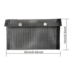 Barbecue Heat Resistant Non-stick Grilling Mesh BBQ Baking Bag, Size: 24 x 14cm (Black), 24 x 14cm (Black)