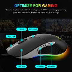 iMICE X6 Wired Mouse 6-button Colorful RGB Gaming Mouse, X6