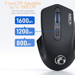 iMICE G-1800 Rechargeable 4 Buttons 1600 DPI 2.4GHz Silent Wireless Mouse for Computer PC Laptop