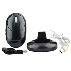 MZ-012 2.4G 1200 DPI Wireless Rechargeable Optical Mouse with 3 Ports USB HUB / Charging Dock