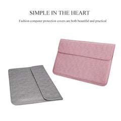 PU01S PU Leather Horizontal Invisible Magnetic Buckle Laptop Inner Bag for 14.1 inch laptops, with Small Bag, 14.1 inch with Small Bag