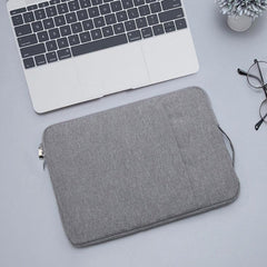 15.4 inch Universal Fashion Soft Laptop Denim Bags Portable Zipper Notebook Laptop Case Pouch for MacBook Air / Pro, Lenovo and other Laptops, Size: 39.2x28.5x2cm, 15.4 inch Grey, 15.4 inch Dark Blue, 15.4 inch Black