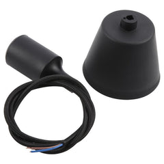 E27 Lamp Holder DIY Ceiling Chandelier Light Bulbs Screw Silicone Base Socket, Cable Length: 1m, E27 Black
