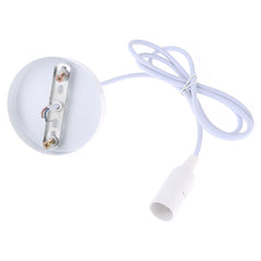 E14 Lamp Holder DIY Ceiling Chandelier Light Bulbs Screw Base Socket, Cable Length: 1m, E14 White