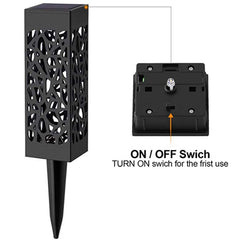 Outdoor Hollowing Out Solar Energy Garden Lawn Lamp