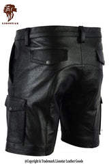 Men's Victor Sheepskin Leather Shorts | Premium | Black | Club & Gay Gear