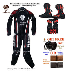 Yak Real Leather Motorcycle Racing Suit | Unisex Cowhide | CE-Approved Kids & Adults Full Set