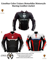 Unisex Cowhide Racing Jacket | CE-Approved Armor & Speed Hump | Professional Grade