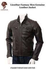 Men's Fantasy Leather Jacket | Premium Genuine Leather | Mythical Style | Custom Sizing