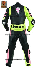 Queen Mini-Moto Suit | Yellow & Black Cowhide | CE-Approved Kids & Adults Racing Leathers