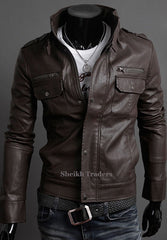LionStar Stylo Men Leather Jacket | Premium Cowhide | 3 Colors | Professional Style