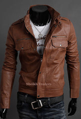 LionStar Stylo Men Leather Jacket | Premium Cowhide | 3 Colors | Professional Style