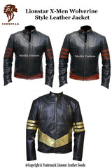 Men's Wolverine X-Men Sheepskin Leather Jacket | Premium Biker Style | 3 Stripe Colors